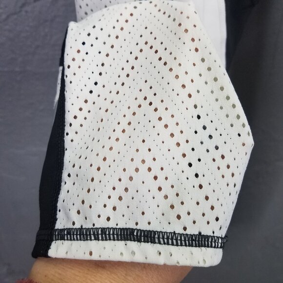 Athleta Precision Leggings Women's XL High Rise 7/8 Black White Perforated Mesh - Picture 5 of 16